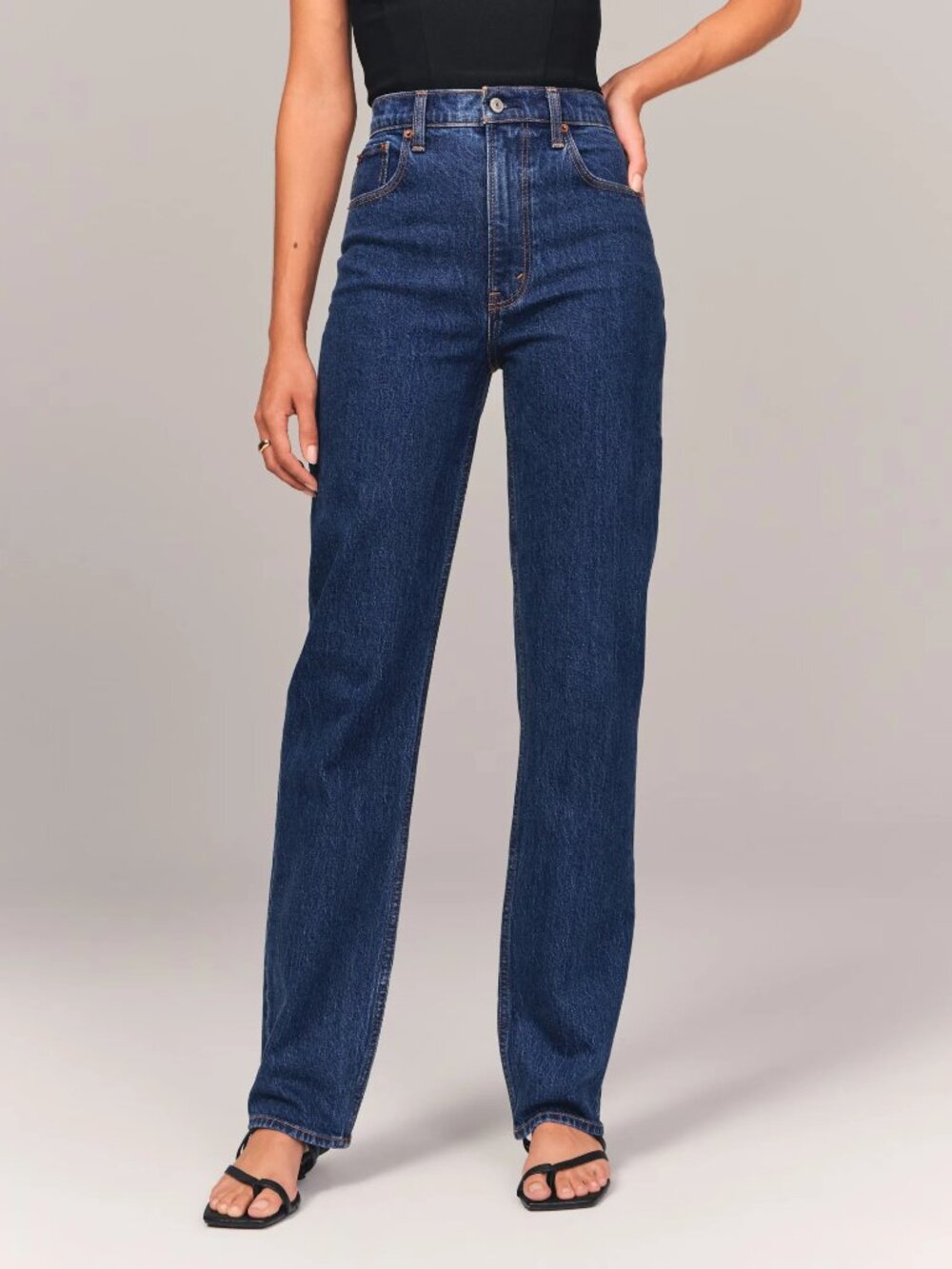 ABERCROMBIE & FITCH curve love ultra high rise 90s straight jeans (sz28)